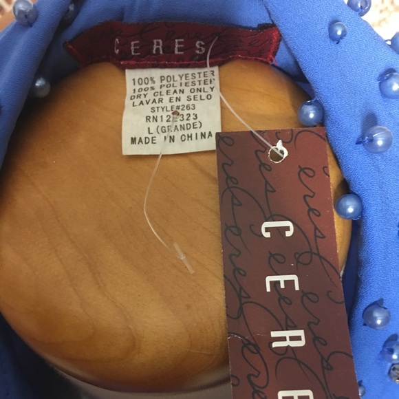 Blue modest studded collar dress - Picture 4 of 4